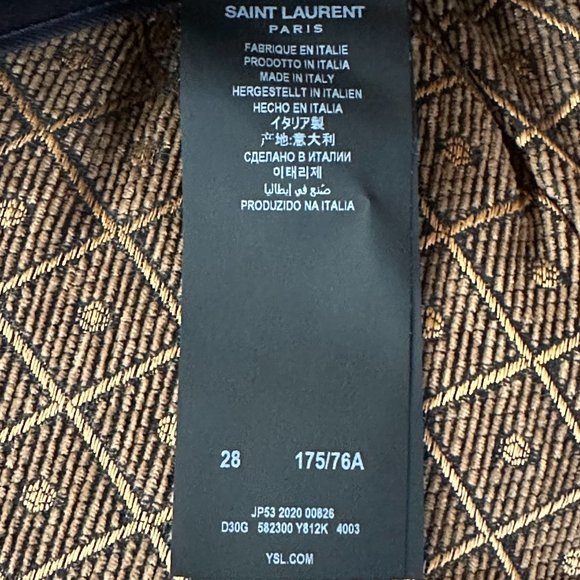 Saint Laurent Paris (SLP) Slim-Fit Chinos, Size 28 (Navy) - Picture 4 of 7